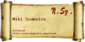 Niki Szabolcs névjegykártya