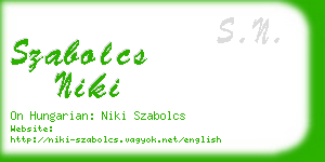 szabolcs niki business card